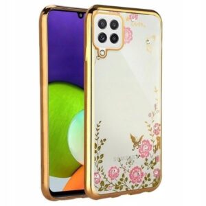 Θήκη κινητού Oem Diamond Flower  For Samsung Galaxy A22 4G TPU Gold