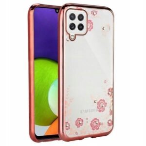 Θήκη κινητού Oem Diamond Flower  For Samsung Galaxy A22 4G TPU Rose-Gold