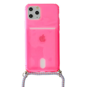 Θήκη κινητού Oem Strap Fluo for Apple iPhone 12 Pro Max TPU Pink With Cord