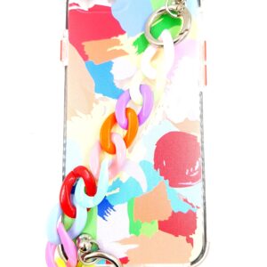 Θήκη κινητού Color Chain  gel flexible elastic  cover with a chain pendant for iPhone SE 2020 / iPhone 8 / iPhone 7 multicolour