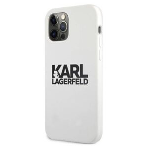 Θήκη κινητού Karl Lagerfeld KLHCP13LSLKLWH iPhone 13 Pro / 13 6.1 "Silicone Stack Logo white / white