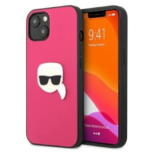 Θήκη κινητού Karl Lagerfeld For Apple iPhone 13 Mini TPU  Metal Iconic Karls Head Pink
