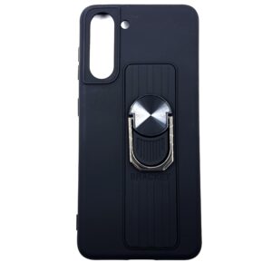 Θήκη κινητού Oem Silicone  For Samsung Galaxy S21 5G Tpu Black With Ring Holder