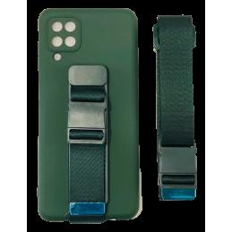 Θήκη κινητού Oem Rope  For Samsung Galaxy A12 Tpu With Lanyard Green