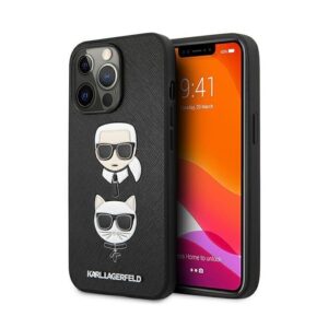 Θήκη κινητού Karl Lagerfeld Safiano Series Hard  For Apple iPhone 13 Pro TPU Black With Karl And Choupette