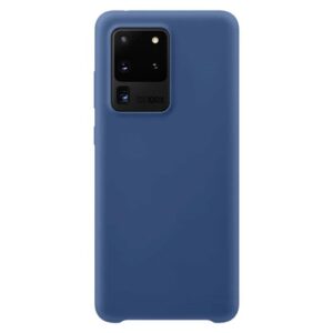Θήκη κινητού Silicone  Soft Flexible Rubber Cover for Samsung Galaxy S20 Ultra dark blue