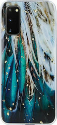 Θήκη κινητού Gold Glam  for. Samsung Galaxy S20 FE /. S20 Lite / S20 FE 5G feathers