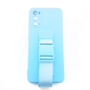 Θήκη κινητού Rope  gel TPU airbag  cover with lanyard for Samsung Galaxy S20 blue