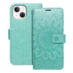 Θήκη κινητού Forcell Mezzo Book for iPhone 13 Mini Mandala Green