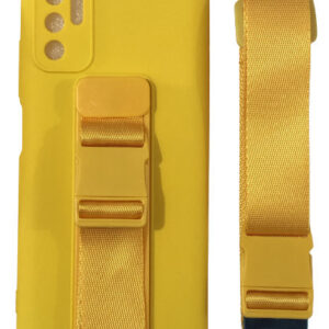Θήκη Κινητού Hurtel Rope Series for Xiaomi Redmi Note 10 5G/Poco M3 Pro TPU Yellow With Lanyard