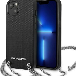 Θήκη Κινητού Karl Lagerfeld for iPhone 13 6,1" hardcase black Leather Textured and Chain