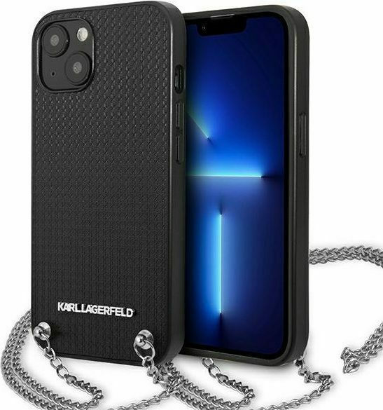 Θήκη Κινητού Karl Lagerfeld for iPhone 13 mini 5,4" hardcase black Leather Textured and Chain