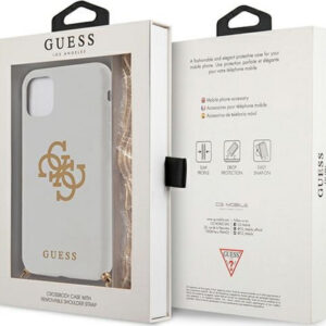Θήκη κινητού Guess Gold Chain Collection for Apple iPhone 12 Pro Max TPU White