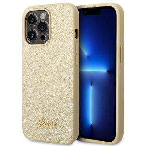 Θήκη κινητού Guess Glitter Script for iPhone 14 Pro Gold