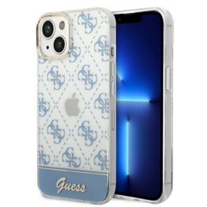 Θήκη κινητού Guess Hardcase 4G Pattern Script for iPhone 14 Plus Blue
