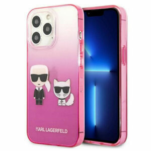 Θήκη κινητού Karl Lagerfeld for iPhone 13 Pro Max Hardcase Pink Gradient Ikonik Karl & Choupette