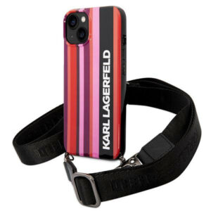 Θήκη κινητού Karl Lagerfeld Color Stripes Strap for Apple iPhone 14 TPU Multicolor