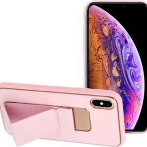 Θήκη κινητού Forcell Leather Kickstand for iPhone X Pink