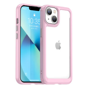 Θήκη κινητού Hurtel Outer Space for iPhone 14 Plus Hard Cover with a Gel Frame Pink