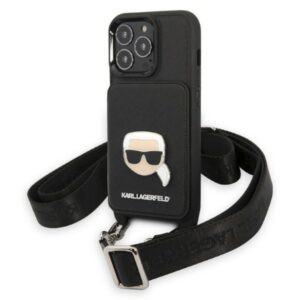 Θήκη κινητού Karl Lagerfeld for iPhone 13 Pro / 13 6.1" Hardcase Saffiano Metal Karl Head