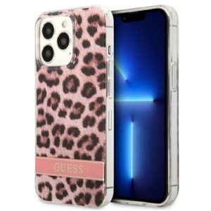 Θήκη κινητού Guess for iPhone 13 Pro / 13 6.1" Pink Hardcase Leopard