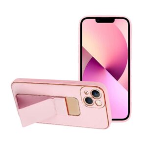 Θήκη κινητού Forcell Leather Kickstand for iPhone 13 Pink