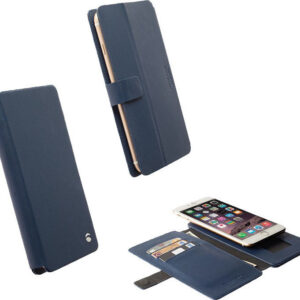 Θήκη κινητού Krusell Universal Leather Malmo Flipwallet Slide 4XL Blue