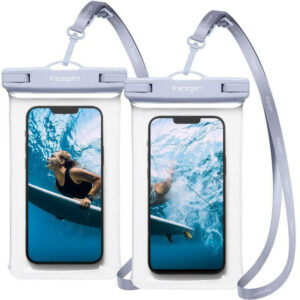 Θήκη κινητού Spigen® (x2.Pack) Universal Waterproof Up to 6.9-inch Aqua Blue