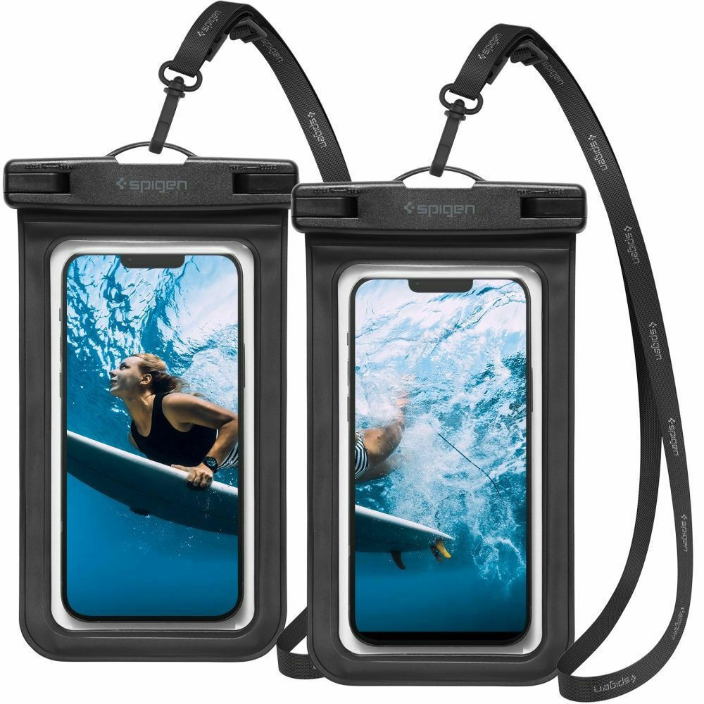 Θήκη κινητού Spigen A601 2-Pack Waterproof έως 6.9" Black