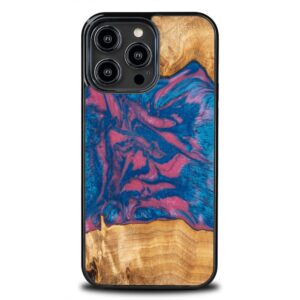 Θήκη Κινητού Bewood Resin for iPhone 14 Pro Max Pink and Blue