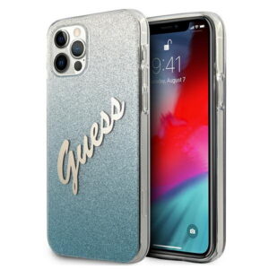 Θήκη κινητού Guess for iPhone 12 Pro Max 6,7" Blue Glitter Gradient Script