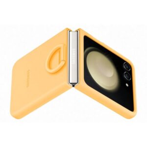 Θήκη κινητού Samsung Silicone with Holder for Samsung Galaxy Z Flip 5 Yellow