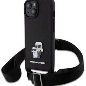Θήκη Κινητού Karl Lagerfeld Saffiano Crossbody Metal Karl and Choupette for iPhone 15