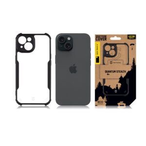 Θήκη κινητού Tactical Quantum Stealth Cover for Apple iPhone 15 Clear/Black