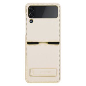 Θήκη κινητού Nillkin Qin Vegan Leather for Samsung Galaxy Z Flip 4 Cover Made of Ecological Leather Golden Stand