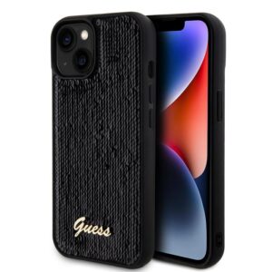 Θήκη Κινητού Guess Sequin Script Logo for iPhone 15 Plus Black