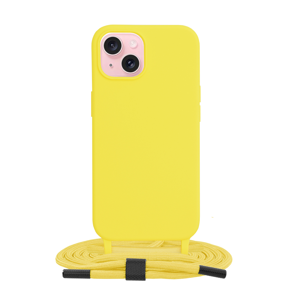 Θήκη κινητού Techsuit Crossbody Lanyard for iPhone 15 Yellow