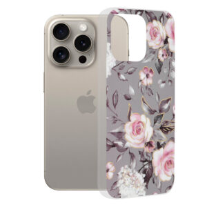 Θήκη κινητού Techsuit Marble Series for iPhone 15 Pro Max Bloom of Ruth Gray