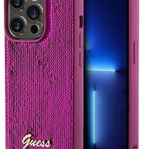 Θήκη Κινητού Guess Sequin Script Logo for iPhone 14 Pro Magenta