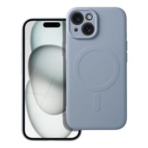 Θήκη κινητού Forcell Silicone Mag Cover Compatible with MagSafe for iPhone 15 Light Blue