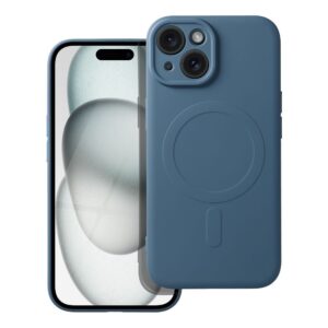 Θήκη κινητού Forcell Silicone Mag Cover Compatible with MagSafe for iPhone 15 Blue