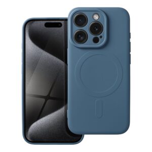 Θήκη κινητού Forcell Silicone Mag Cover Compatible with MagSafe for iPhone 15 Pro Blue