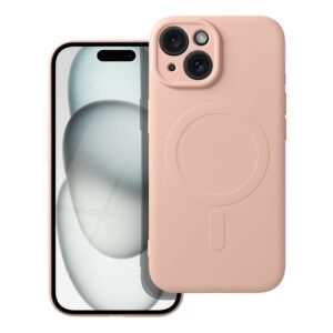 Θήκη κινητού Forcell Silicone Mag Cover Compatible with MagSafe for iPhone 15 Pink