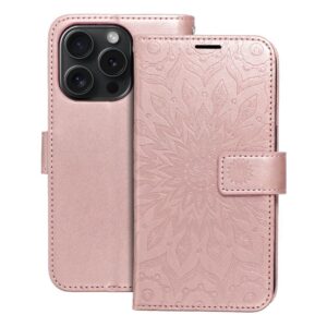 Θήκη κινητού Forcell Mezzo Book Holster for iPhone 15 Pro Mandala Pink Gold