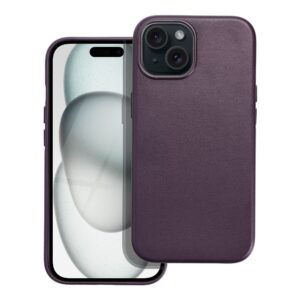 Θήκη κινητού Forcell Leather Mag Cover Compatible with MagSafe for iPhone 15 Dark Purple