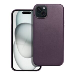 Θήκη κινητού Forcell Leather Mag Cover Compatible with MagSafe for iPhone 15 Plus Dark Purple