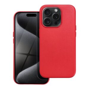 Θήκη κινητού Forcell Leather Mag Cover Compatible with MagSafe for iPhone 15 Pro Red