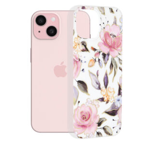 Θήκη κινητού Techsuit Marble Series for iPhone 15 Chloe White