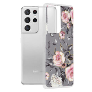Θήκη κινητού Techsuit Marble Series for Samsung Galaxy S21 Ultra Bloom of Ruth Gray