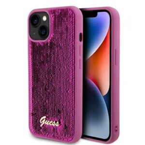 Θήκη κινητού Guess Sequin Script Logo for iPhone 13 Magenta